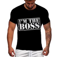 COD tjjs079 Hot sale Mens Letters 3d Print BOSS T-Shirt Retro Mens Womens shirt Casual Fashion sports Outdoor Short Sleeve Top