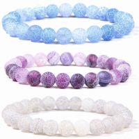 Women Natural purple blue agates stone Bracelet men 8mm beads friendship Bracelet for women female agat stone gifts dropshipping