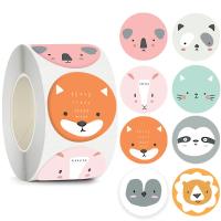 【CW】❐❅  100-500pcs Sticker for Kids Animals Face Reward Classroom Teacher Supplies Motivational Scrapbooking