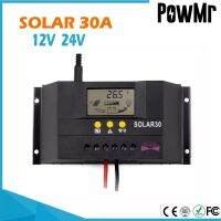 ↂ PowMr 30A Solar Charge Controller PWM Controllers LCD Solar 12V 24V Auto PV Panel PV Regulator With 4M Remote Temp Sensor