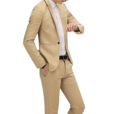 ✕℗┇ hnf531 Meek Fantisia 2Pcs Office ธุรกิจผู้ชายเสื้อยืดแขนยาวชายแขนยาวบาง Blazer กางเกงสูท