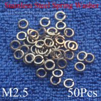 50 Pcs M2.5 304 Stainless Steel Kerang Pad Musim Semi Kunci Mesin Cuci Musim Semi Mesin Cuci Mesin Cuci Polos Elastis Gasket Aksesoris Hardware