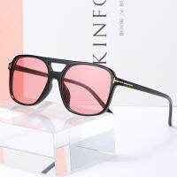 Fashion Rectangle sunglasses women men brand design Tom Ford Candy-colors oversized Flat top sun glassses Double Bridge Eyewear Cycling Sunglasses