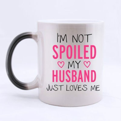 Husband Wife Mug Morphing Coffee Mugs Heat Changing Color Hot Reactive Sensitive Porcelain Tea Cups