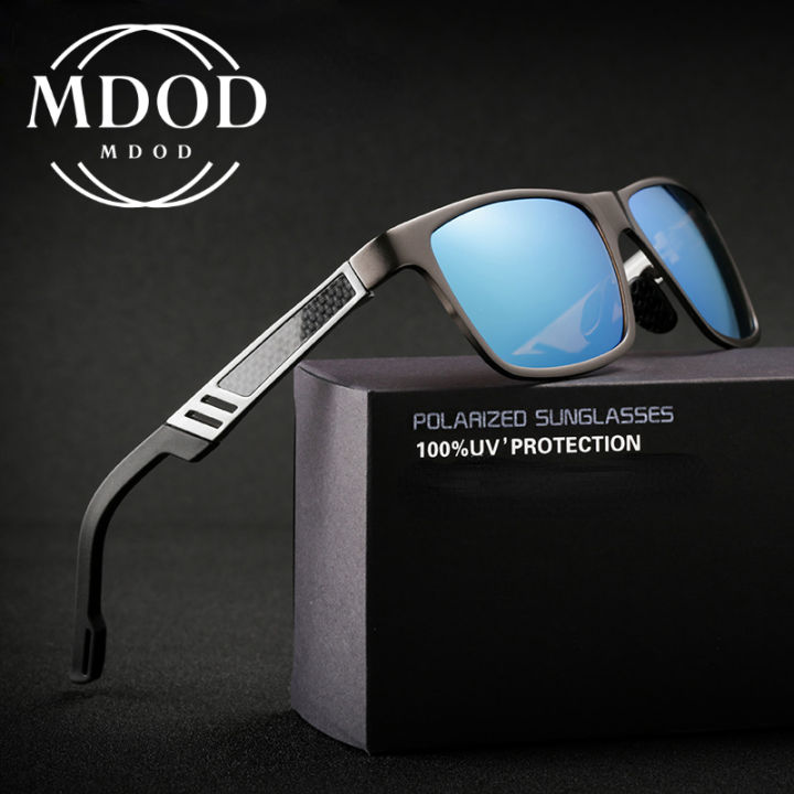 MDOD HD Polarized Mirrored Sunglasses Aluminum Magnesium High Quality UV400  Shades Male Driving Fashion Glasses