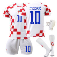 NO.10 Luka Modrićs ชายฟุตบอล Jerseys แขนสั้นเด็กกางเกงขาสั้นเสื้อยืด2223ใหม่โครเอเชียกล่องใส่แหวนฟุตบอลทีมฟุตบอลโลกเสื้อซ้อมกีฬาชุด0000