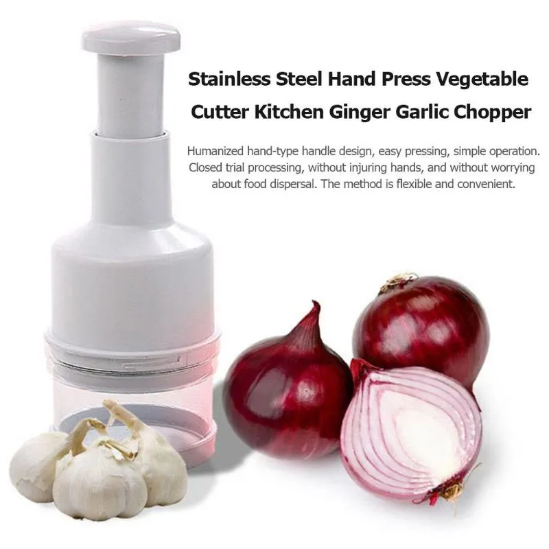 Multi-function Manual Onion Chopper Garlic Crusher Pressing Food Cutter  Vegetable Slicer Peeler Mincer Kitchen Tools Durable New