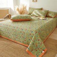 【Ready】? Sm floral double-layer yarn soybean bacterial bed -piece set thickened -slip ilted bed for bed