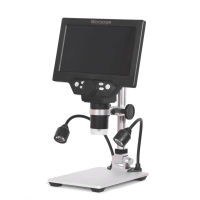 G1200 Digital Microscope 7 Inch Large Color Screen Large Base LCD Display 12MP 1-1200X Continuous Amplification Magnifier With Aluminum Alloy Stand with Two Fill Lights