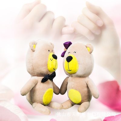 ตุ๊กตากดคู่แต่งงานของขวัญแต่งงานระดับไฮเอนด์ใหม่คู่หมีตุ๊กตาตุ๊กตาตุ๊กตาหมีคู่