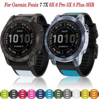 22 26mm Silicones Watch Band For Garmin Fenix 7X 7 6X 6 Pro 5X 5 Plus 3 HR Quick Release Wrist Strap for Descent Mk1/Mk2i Correa