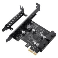 PCIE ไปการ์ดขยาย19Pin 2พอร์ต USB การ์ด PCI Express GEN1 3.2 D720201ความเร็วสูง5Gbps สำหรับ Windows 11 10 8.1 8อะแดปเตอร์ FJK3825