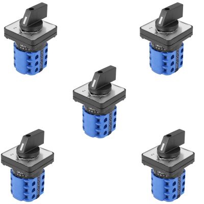 5X 3 Positions On-Off-on Changeover Control Rotary Cam Switch 20A