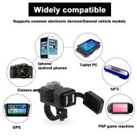 Dual USB Port Waterproof Motorcycle Handlebar Charger 5V 1A/2.1A Adapter Power Supply Socket For Phone Mobile 9-90V