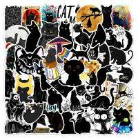 ◙▫ 50pcs Black Cat Stickers For Scrapbook Laptop Stationery Kscraft Animal Sticker Craft Supplies Scrapbooking Material Vintage