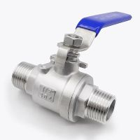 304 Stainless Steel Ball Valve With External Thread Two Piece 1/4 "-2" BSP Full Port  Water  Air And Oil Switch Fittings