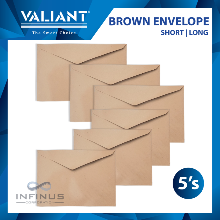 Valiant Brown Document Envelope 5pcs Lazada PH