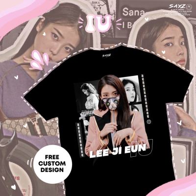 พร้อมส่ง] kaos IU Series - (Lee ji eun) pink &amp; lilac kpop kaos kpop ที่กําหนดเอง สไตล์เกาหลี โดย Ifz