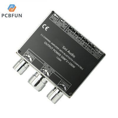 pcbfun โมดูลบอร์ดเครื่องขยายเสียงสัญญาณเสียงแบบบลูทูธ2.1ช่อง E100H