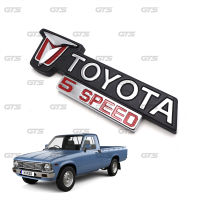 Logo โลโก้ติดกระจังหน้า สีดำ,โครเมี่ยม,แดง ใส่ โตโยต้า ไฮลัค แอลเอ็น อาร์เอ็น Toyota Hilux LN30 LN40 RN30 RN40 ปี 1978-1983