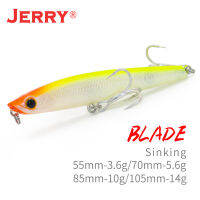 Jerry Blade Sinking ดินสอ Lure Pesca น้ำเค็มน้ำจืด Hard เหยื่อดำน้ำลึก85มม. 105มม. เหยื่อประดิษฐ์