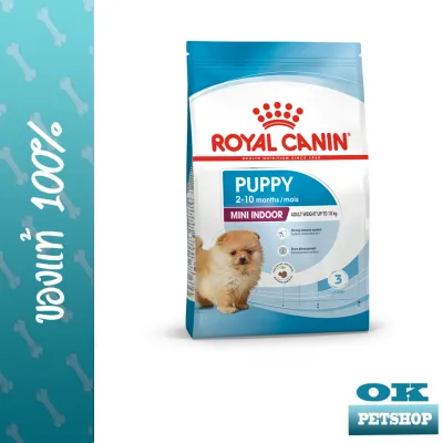 EXP4/24  ROYAL CANIN MINI INDOOR PUPPY 0.5KG ลูกสุนัขพันธุ์เล็กเลี้ยงในบ้าน