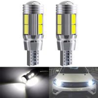 2x Car LED Bulb T10 W5W 5W5 194 Signal Light 12V 5630 10SMD 7000K White Auto Interior Dome Door Reading Trunk Clearance Lamps Ceiling Lights