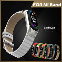 SinHGeY สายนาฬิกาสำหรับ Xiaomi,สายรัดข้อมือสำหรับ Mi Band 6 /Mi Band 5สายหนังรัดข้อมือสำหรับ Mi Band 4