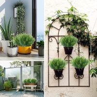 Artificial Green Plant Grass Bouquet Plastic Leaves Flower Fake Fern Plants Wedding Decoration Home Table Garden Decor