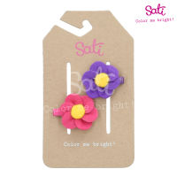 SATI-กิ๊บหนีบผม-BB. POPPY FLOWER / P &amp; V CLIP-FCF054