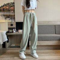 Spot parcel post Draped Casual Pants Women 2023 New Small Korean Style Commuter High Waist Slimming Pants Straight-Leg Wide-Leg Pants Tide