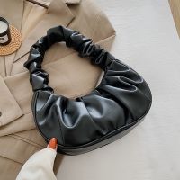 ZZOOI 2023 Summer Pleated Handlebags For Women PU Cloud Bags Leisure Armpit Bag Shopping Shoulder Bags Dumpling Handbag Female