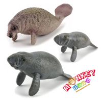 Monkey Toys - โมเดลสัตว์ Dugong Manatee พยูน มานาที พ่อแม่ลูก ชุด 3 ตัว (จากหาดใหญ่)