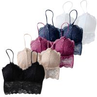 【YF】 Fashion Sexy Lace Women Ladies Strap Bras Tops Tube Chest Wrap Bandeau Underwear Female Seamless Bralette Black White