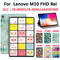 เคสสำหรับ Lenovo M10 FHD Rel 10.1 2020แฟชั่นใหม่ฝาครอบป้องกันแท็บเล็ต M10 FHD Rel 10.1 TB-X605FC, TB-X605LC, ZA4Y0079IN, TB-X605M คุณภาพสูงสีลายตารางสีป้องกันการแสดงอาหรับแท่นวางที่ทำจากหนังฝาครอบสำหรับ Lenovo