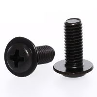 M2 M2.5 M3 M4 M5 Cross Phillips Pan Head With Washer Screw For PC Case Motherboard Mount DIY Computer Screws Black