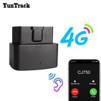 2G 4G Mini OBD Voice Monitor GPS Tracker รถ ACC สถานะ Shock Move Alarm SMS Call ติดตาม Geofence Locator ฟรี APP IOS Andriod