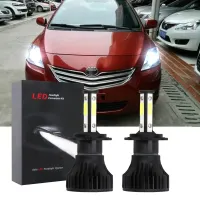 หลอดไฟหน้าฮาโลเจน LED 6000K สีขาว แบบเปลี่ยน สําหรับ Toyota Vios 2008-2012 รับประกัน 10 เดือน