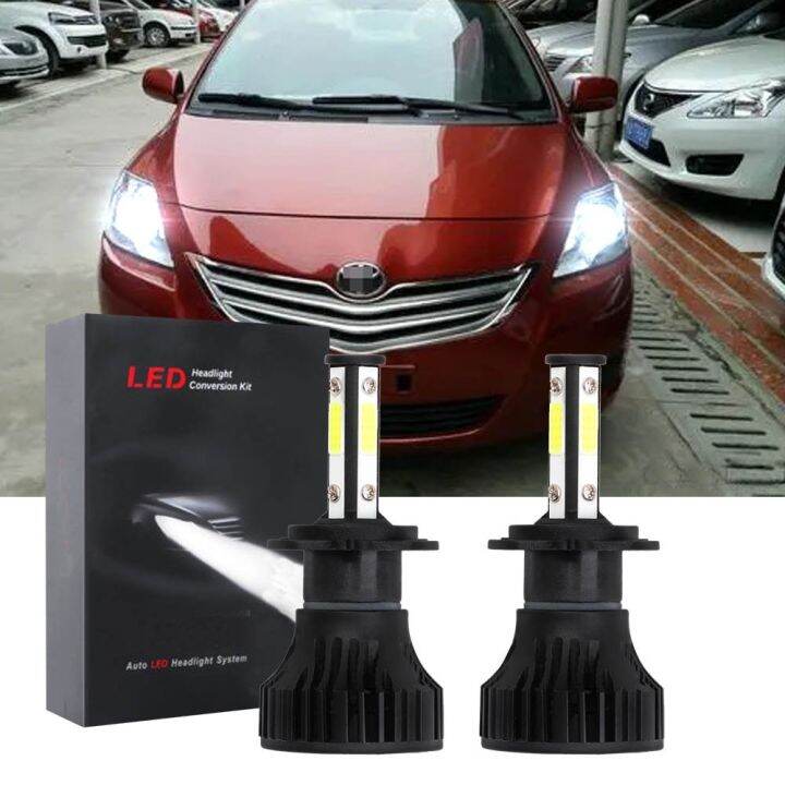 new-หลอดไฟหน้าฮาโลเจน-led-6000k-สีขาว-แบบเปลี่ยน-สําหรับ-toyota-vios-2008-2012