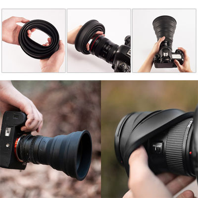 2022 กล้อง SLR เลนส์ซิลิโคนพับฝาครอบเลนส์ 54-82 มม.สำหรับ Nikon Canon SONY DSLR-Yrrey
