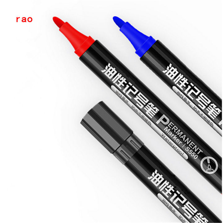 เขียนเรียบกันน้ำ-s55-สีดำสีฟ้าสีแดง-mark-ปากกาสำนักงานเครื่องเขียนโรงเรียน-marker-ปากกาน้ำมันขนาดใหญ่-multi-function-mark-ปากกา-yrrey