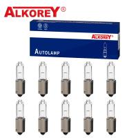 Alkorey แสงกวาดล้างฮาโลเจน H21W BAY9S 12V 21W,แสงไฟรถสัญญาณไฟแสดงสถานะเบรกฮาโลเจน10ชิ้น