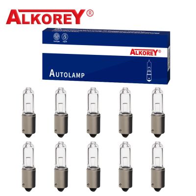 Alkorey แสงกวาดล้างฮาโลเจน H21W BAY9S 12V 21W,แสงไฟรถสัญญาณไฟแสดงสถานะเบรกฮาโลเจน10ชิ้น