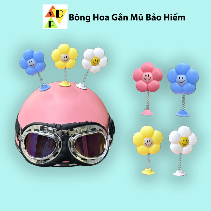 Bông Hoa Gắn Mũ Bảo Hiểm Cute, Độc, Lạ,Trang Trí Nón Bảo Hiểm Siêu Xinh Xắn  | Lazada.Vn