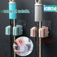 [Ready Stock] Mop Holder, Mop Hook Rack ，Bathroom Wall Sticker ，Mop Hook，Kitchen Bathroom Mop Clip，Mop Hook，Seamless Adhesive Wall Sticker， broom hanger self-adhesive clip