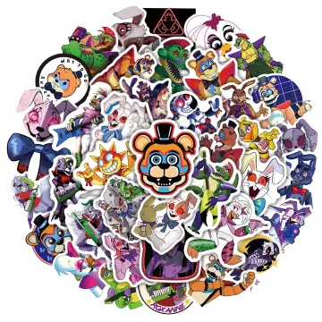 10/50pcs/pack Fnaf Stickers Cartoon Anime Game Security Breach For