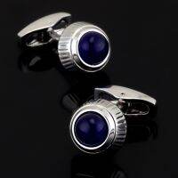 【hot】 shipping high-end brand new fashion blue cats mens cufflinks top master design button