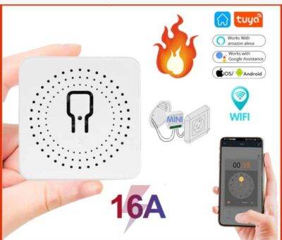 16A มินิสมาร์ท Wifi DIY สวิตช์อัจฉริยะเชื่อมต่อ Wifi 2 Way Tmall Geniegoogle Home Alexa