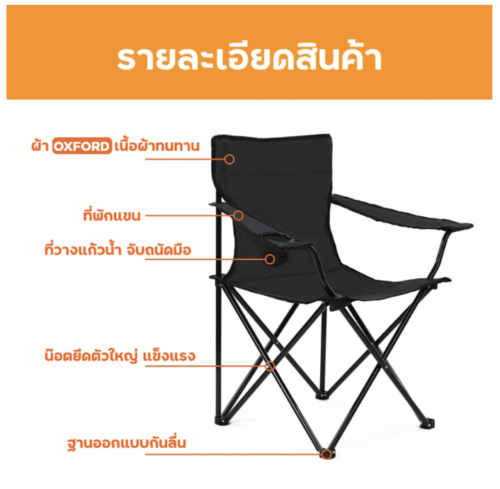 เก้าอี้แคมป์ปิ้ง-เก้าอี้พับได้-เก้าอี้ปิคนิค-เก้าอี้สนาม-camping-เก้าอี้สนามพับได้-เก้าอี้-โปรส่งฟรี-มีเงินคืน10-002