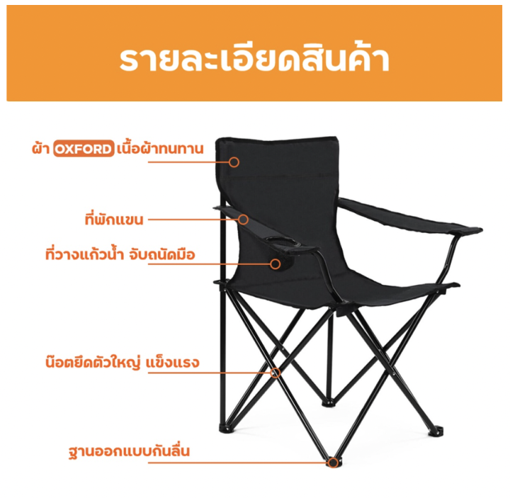 เก้าอี้แคมป์ปิ้ง-เก้าอี้พับได้-เก้าอี้ปิคนิค-เก้าอี้สนาม-camping-เก้าอี้สนามพับได้-เก้าอี้-โปรส่งฟรี-มีเงินคืน10-003